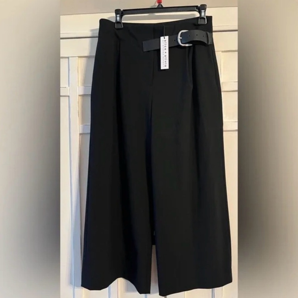 Alice + Olivia Black Culottes with Belt
